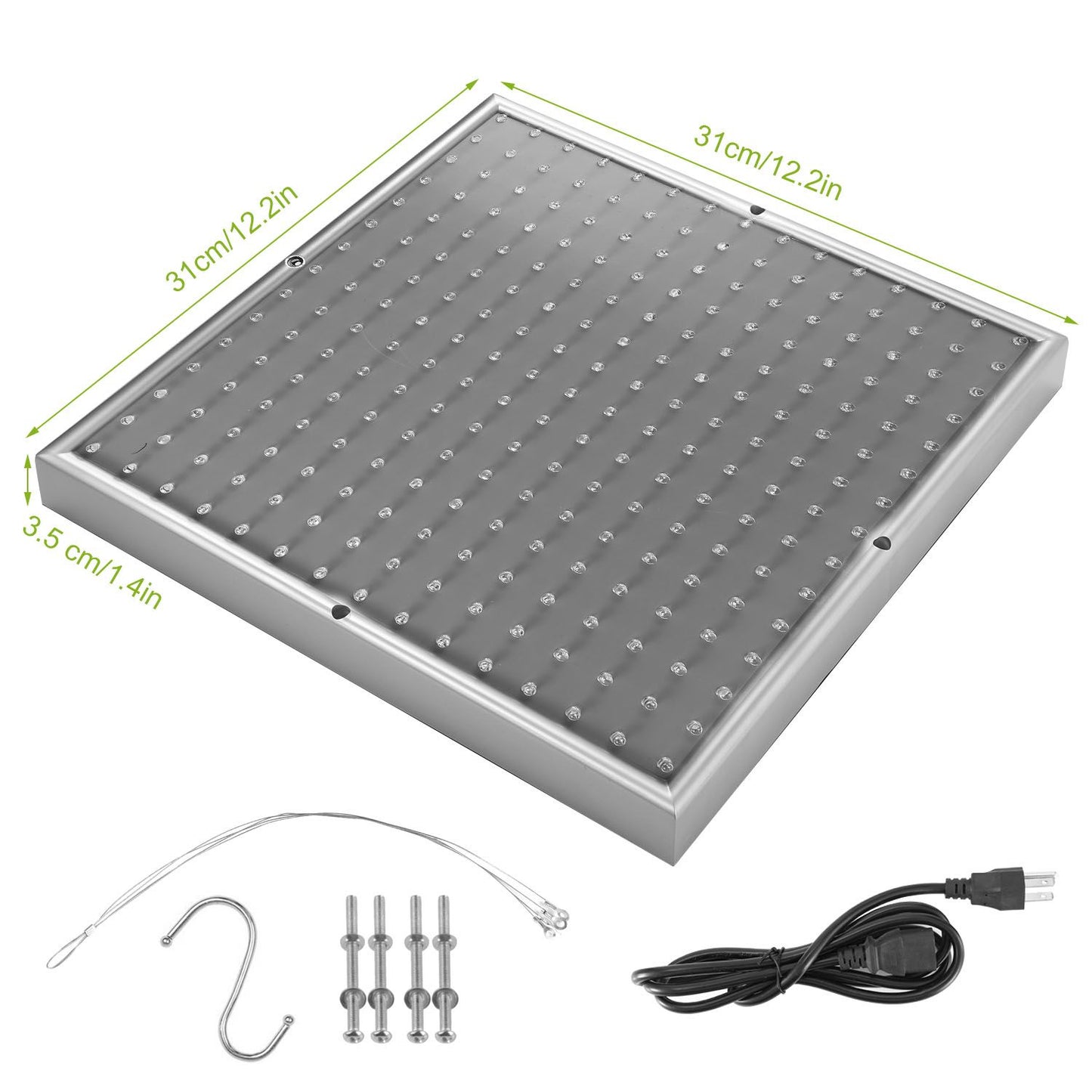 LED Grow Light Full Spectrum 225 LEDs 15W Hanging Plant Lamp for Indoor Greenhouse Veg & Flower