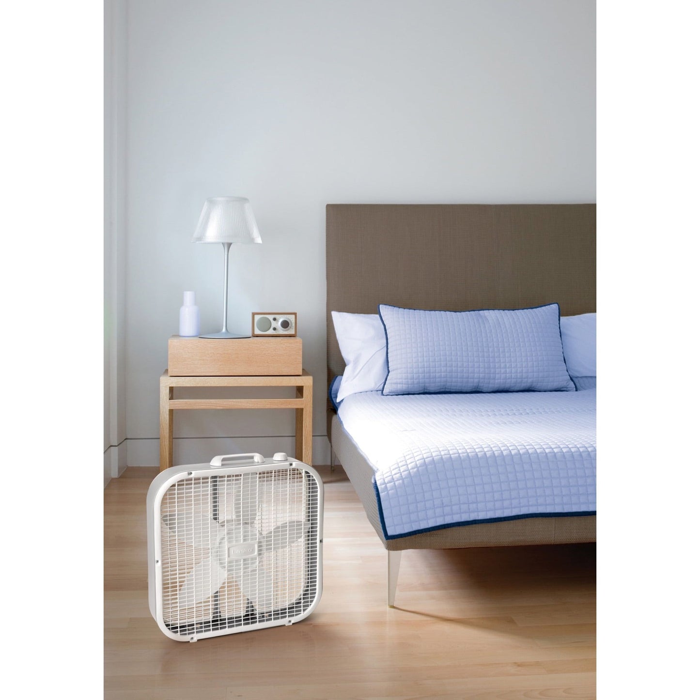 20” Classic Box Fan – 3-Speed, Weather-Resistant Motor, Portable Cooling Fan, 22.5” Height, White
