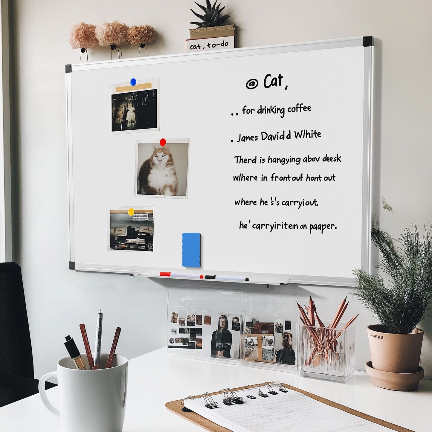 36x24" Magnetic Dry Erase Board - Silver Aluminum Frame Whiteboard
