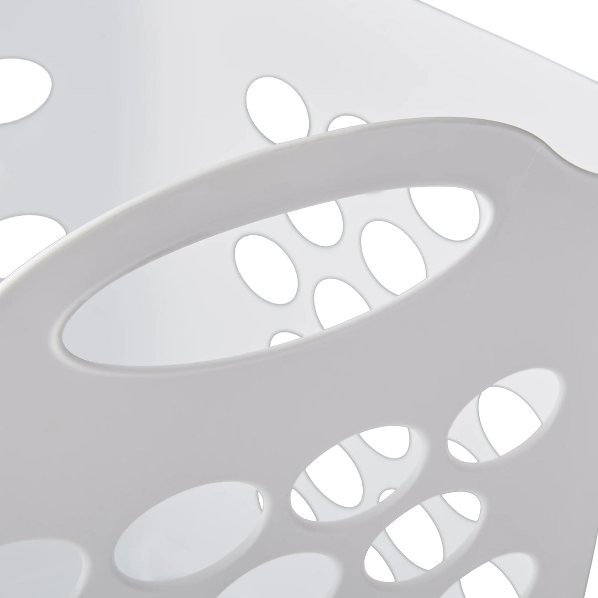 4 Pack White Square Dot Laundry Baskets – Flexible, Foldable Storage Hampers