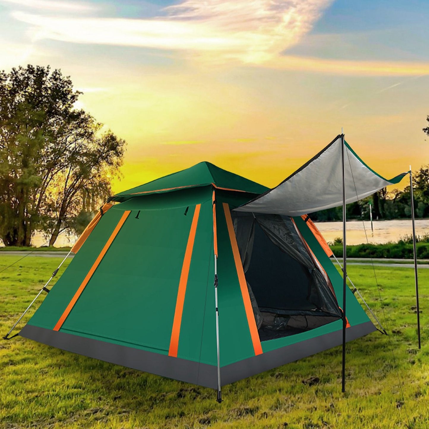 4-5 Person Instant Pop-Up Camping Tent: Waterproof & Portable