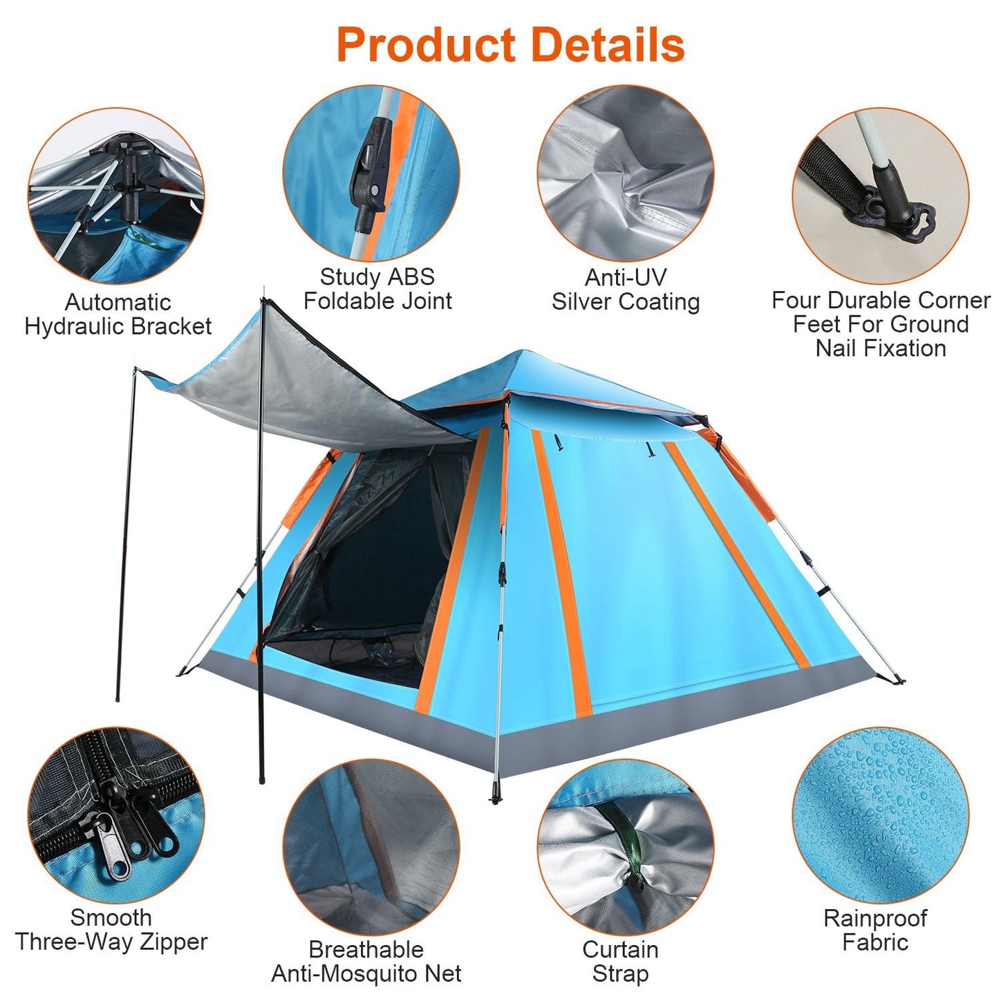 4-5 Person Instant Pop-Up Camping Tent: Waterproof & Portable