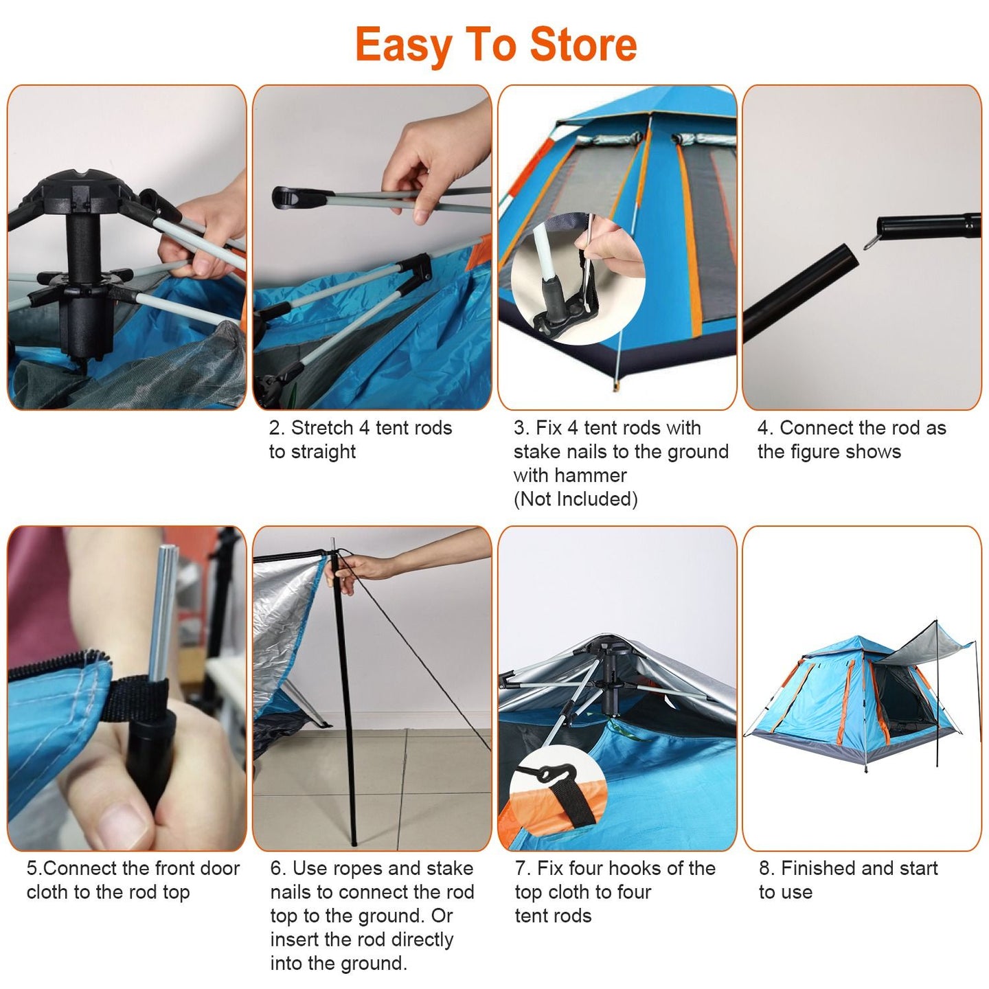 4-5 Person Instant Pop-Up Camping Tent: Waterproof & Portable