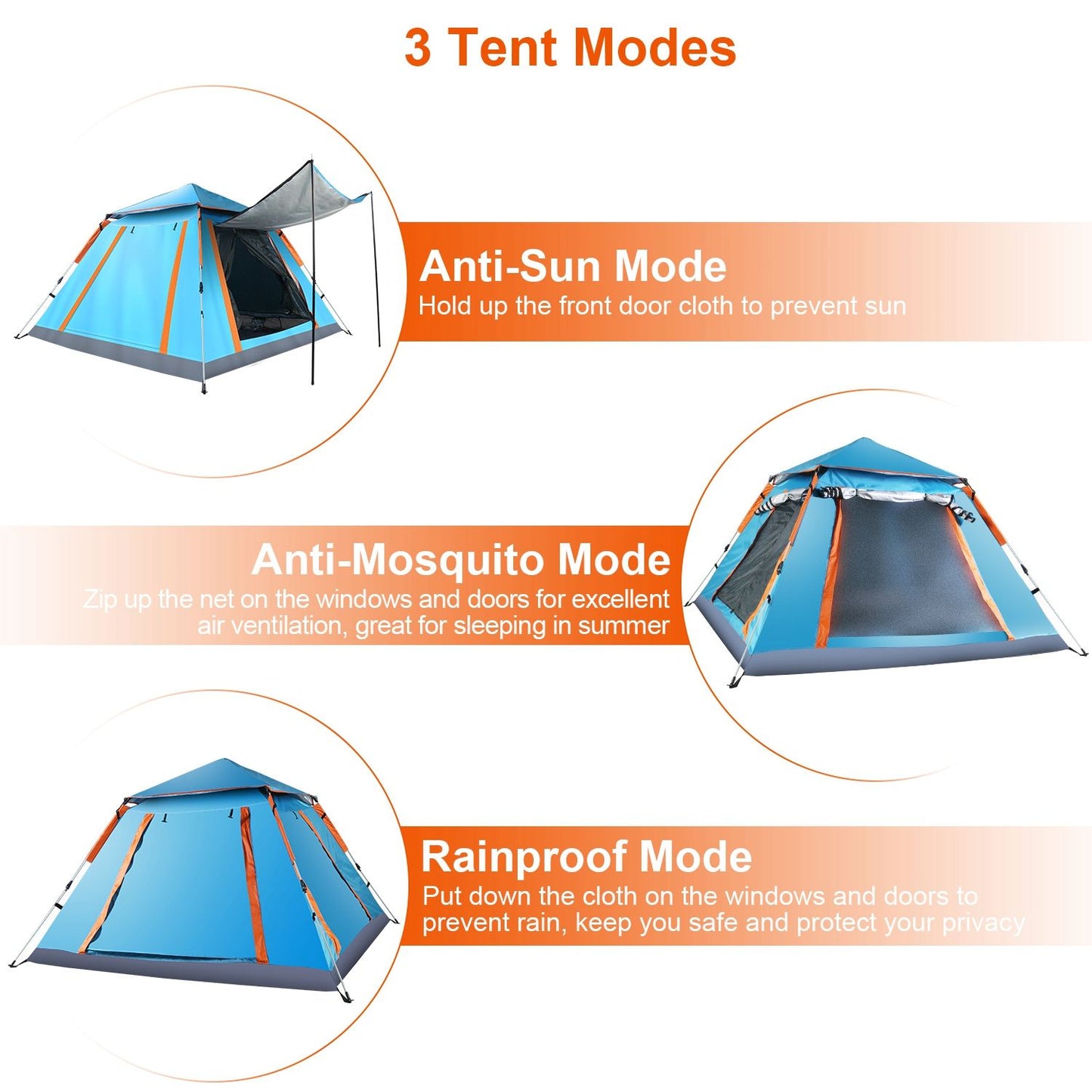 4-5 Person Instant Pop-Up Camping Tent: Waterproof & Portable