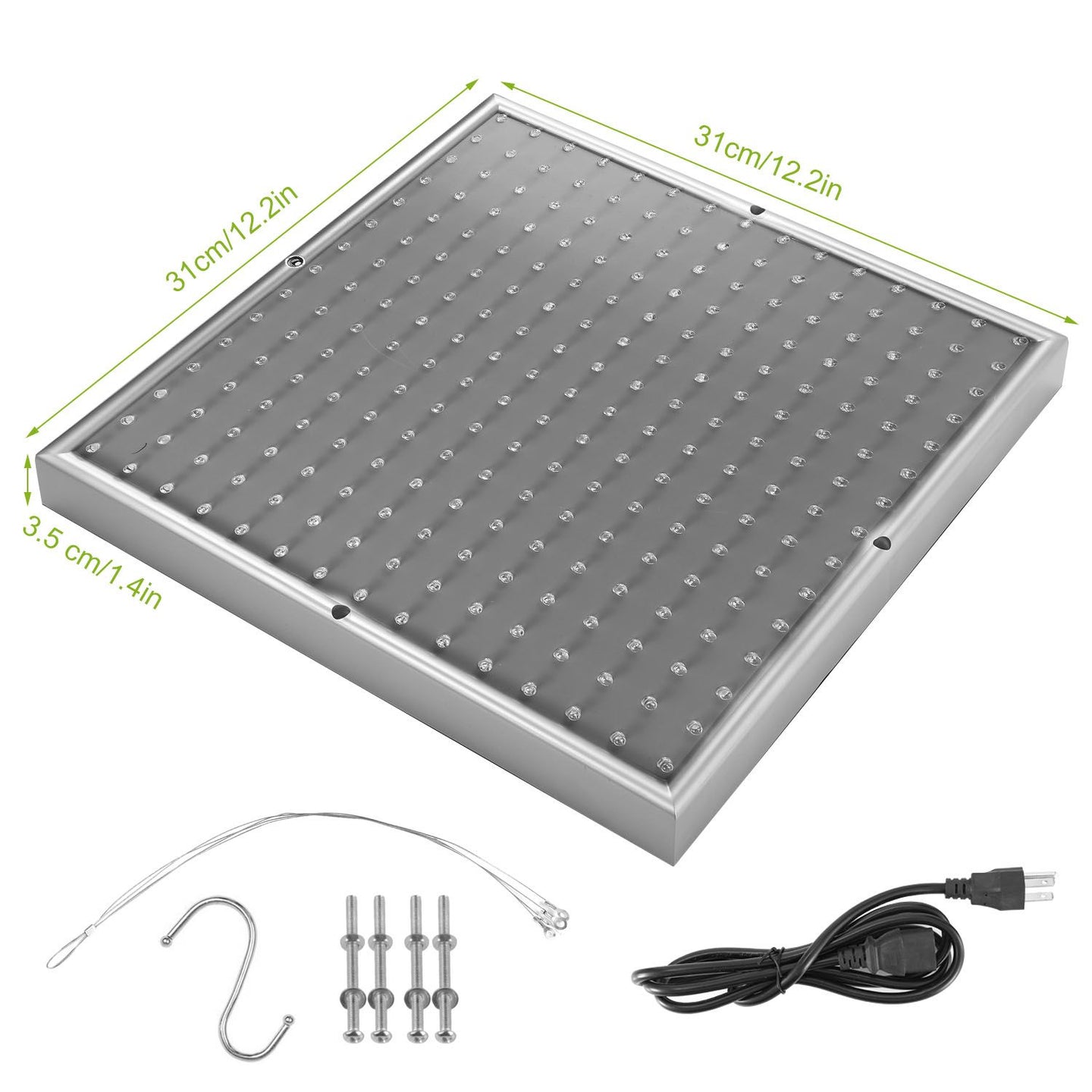 LED Grow Light Full Spectrum 225 LEDs 15W Hanging Plant Lamp for Indoor Greenhouse Veg & Flower