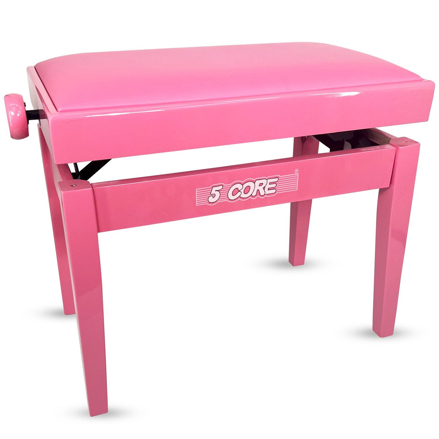 Adjustable Piano Bench - Padded Solid Wood Keyboard Stool (18"-22")