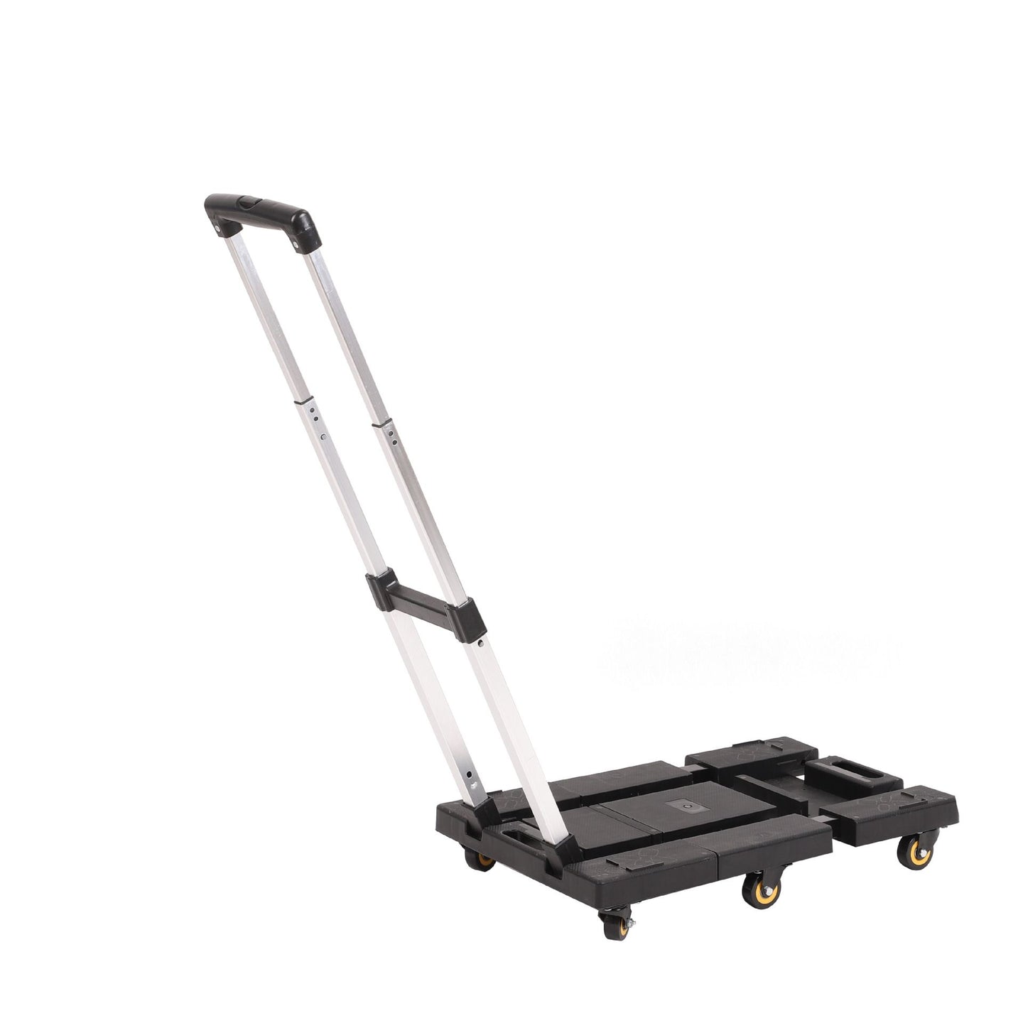 Folding Hand Truck 330lbs – Heavy Duty 6-Wheel Collapsible Dolly Cart