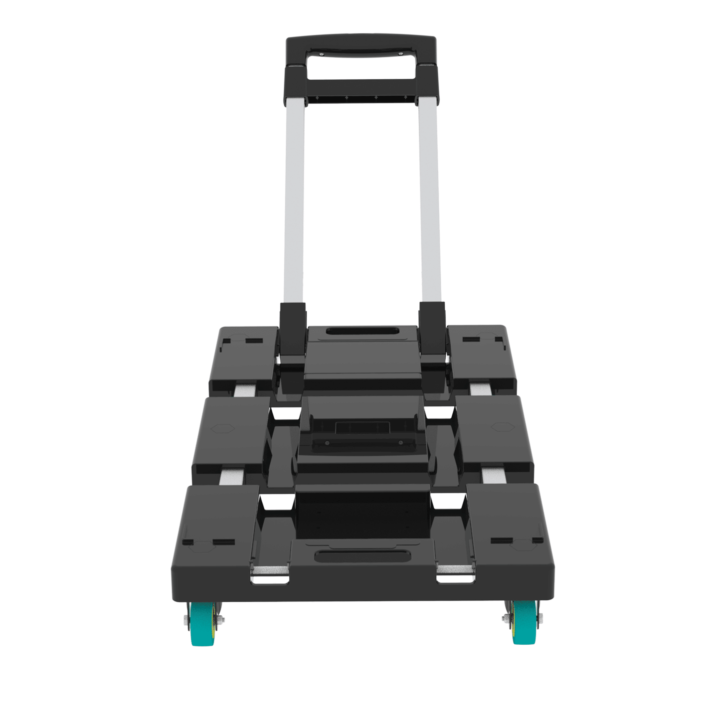 Folding Hand Truck 330lbs – Heavy Duty 6-Wheel Collapsible Dolly Cart