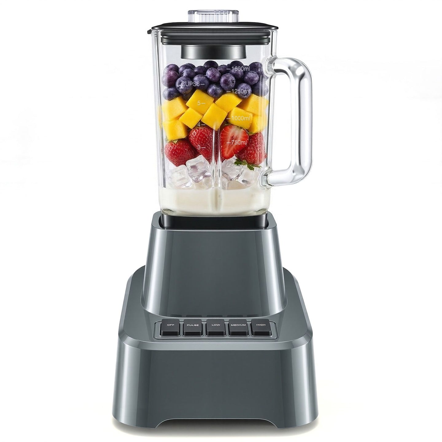 Professional Ice Cream & Kitchen Blender, 54oz Large Glass Jar