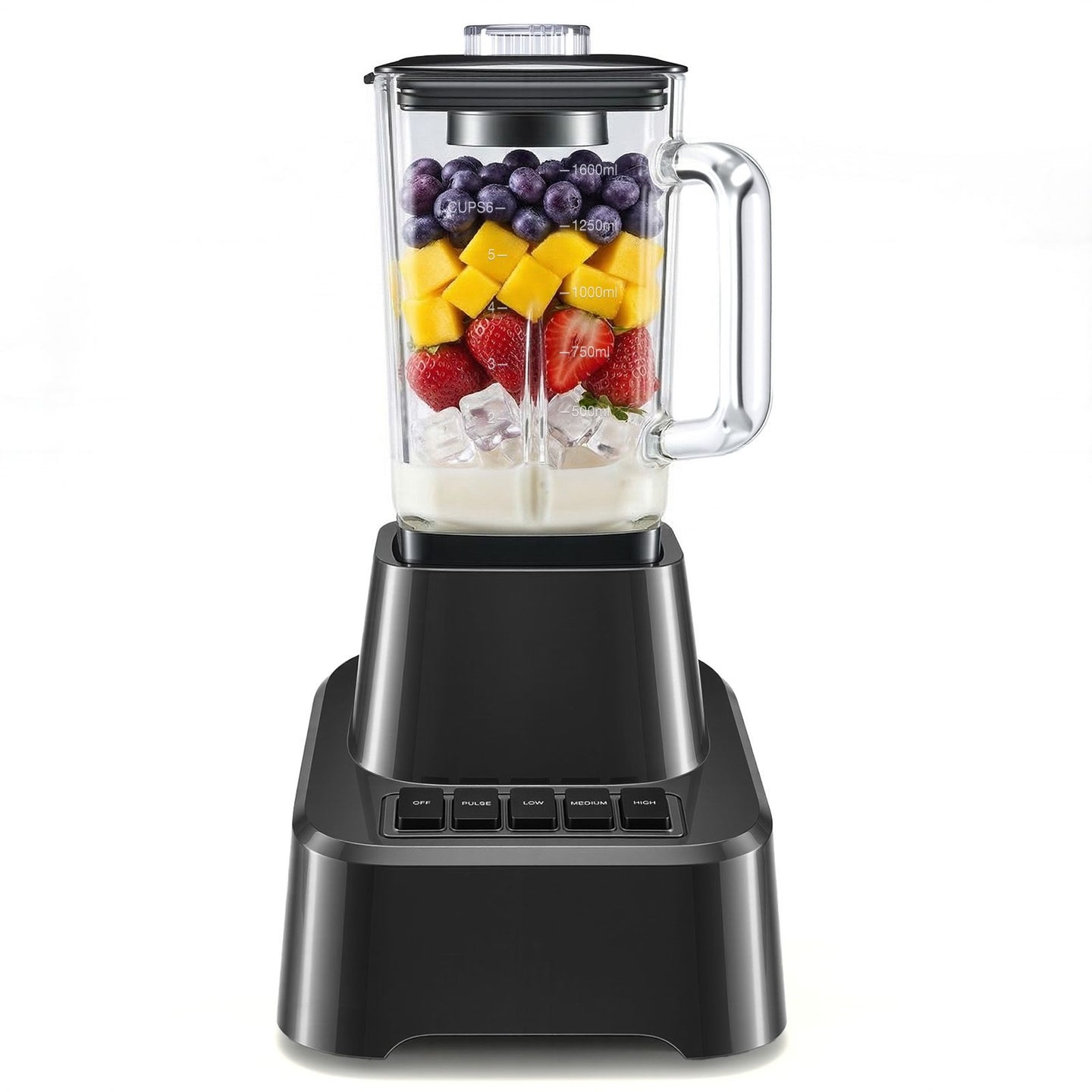 Professional Ice Cream & Kitchen Blender, 54oz Large Glass Jar