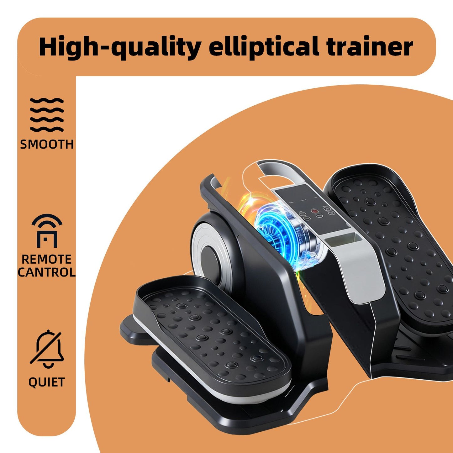 Compact Under-Desk Elliptical – Quiet Mini Pedal Exerciser with Adjustable Speed and LED Display