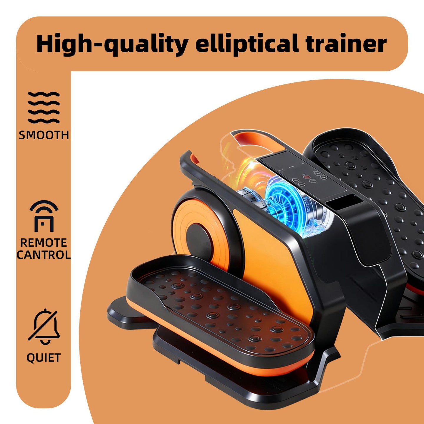 Compact Under-Desk Elliptical – Quiet Mini Pedal Exerciser with Adjustable Speed and LED Display