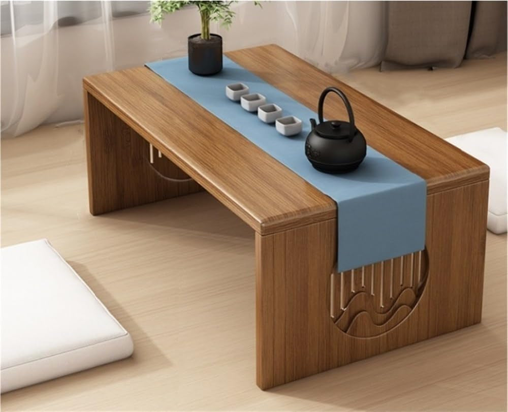Bamboo Foldable Floor Table - Low Coffee & Tea Desk