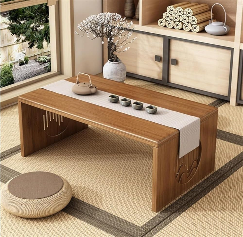Bamboo Foldable Floor Table - Low Coffee & Tea Desk