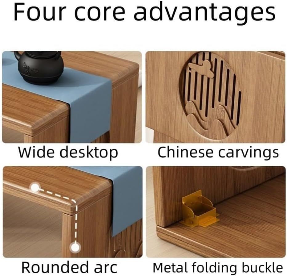 Bamboo Foldable Floor Table - Low Coffee & Tea Desk