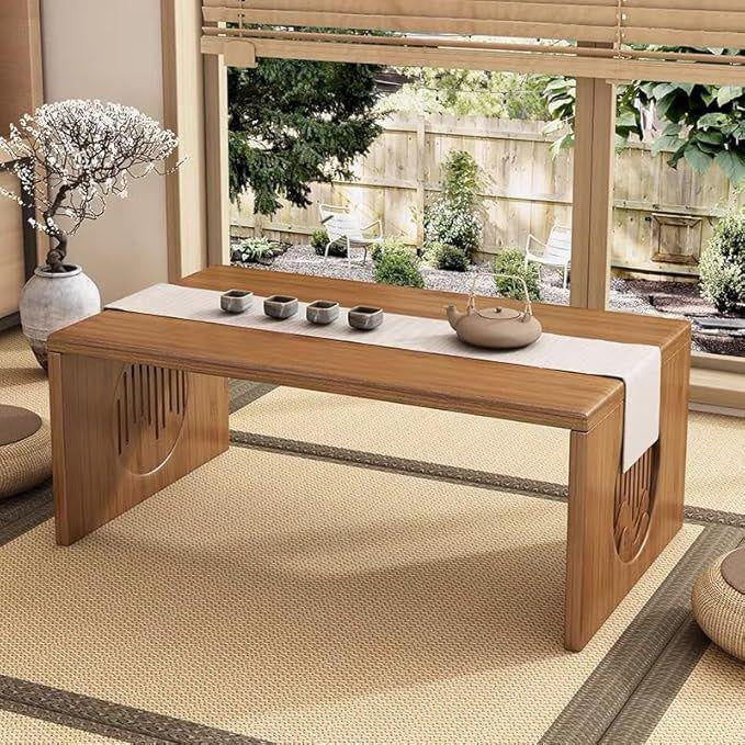 Bamboo Foldable Floor Table - Low Coffee & Tea Desk
