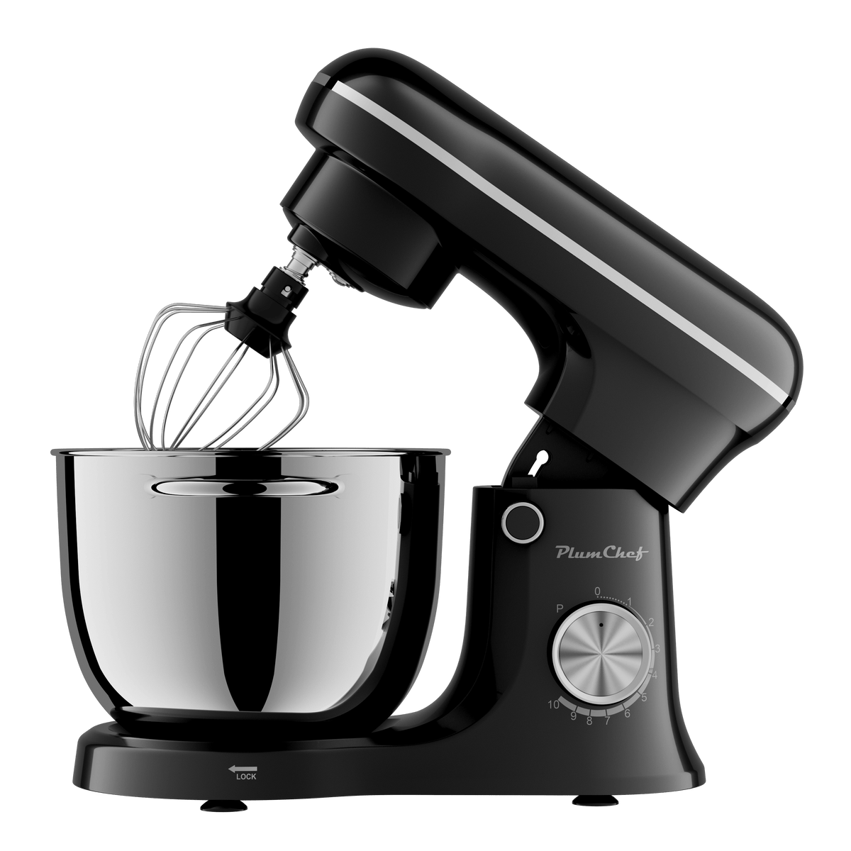 Electric Stand Mixer 5L, Planetary Food Mixer with Dough Hook, Beater & Whisk – Black