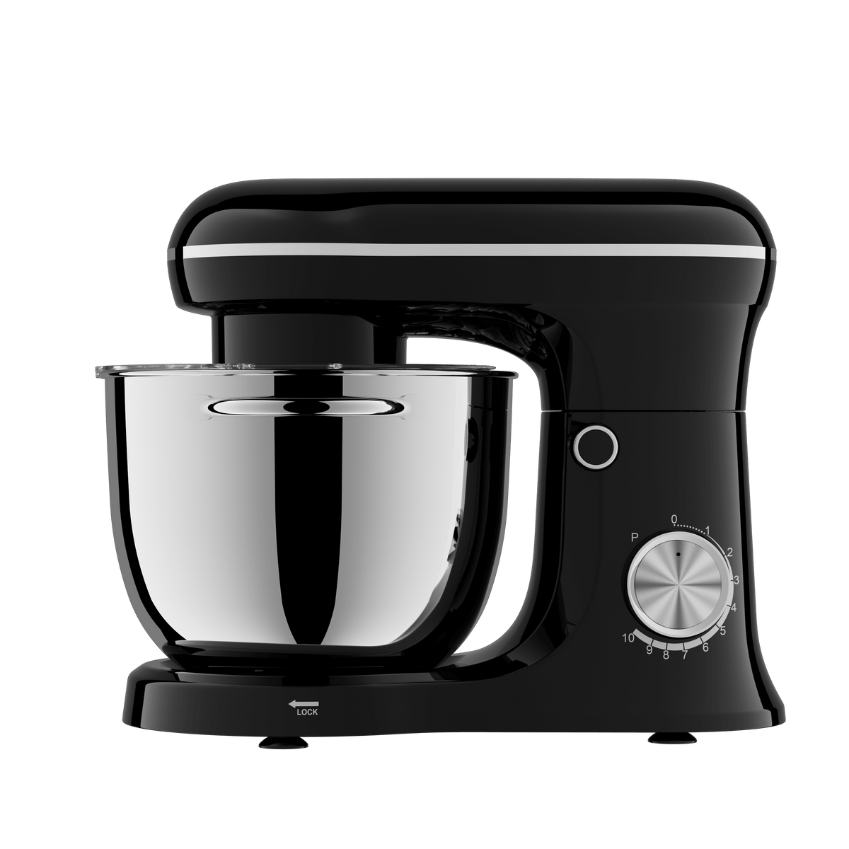 Electric Stand Mixer 5L, Planetary Food Mixer with Dough Hook, Beater & Whisk – Black