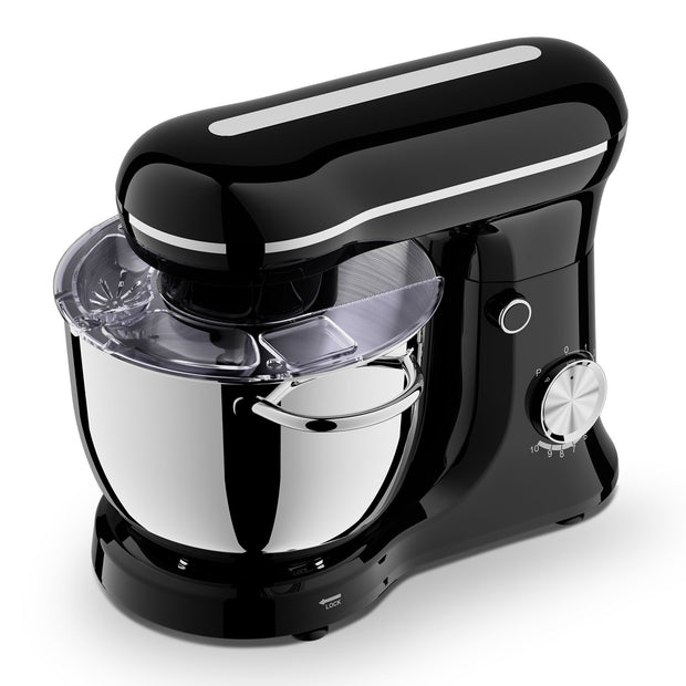 Electric Stand Mixer 5L, Planetary Food Mixer with Dough Hook, Beater & Whisk – Black