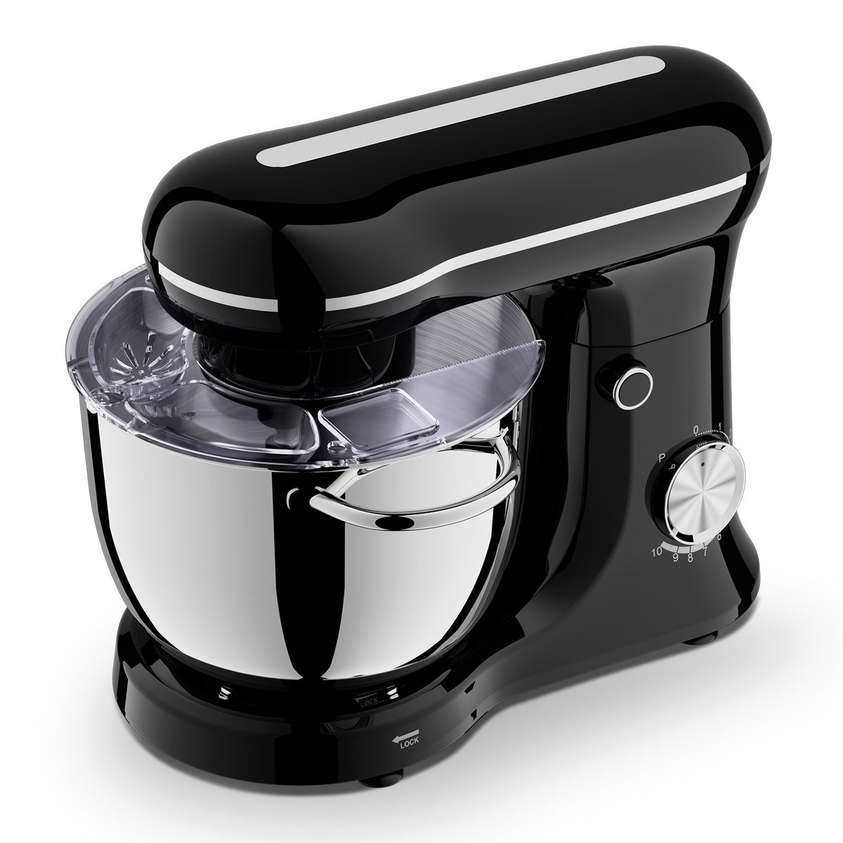 Electric Stand Mixer 5L, Planetary Food Mixer with Dough Hook, Beater & Whisk – Black
