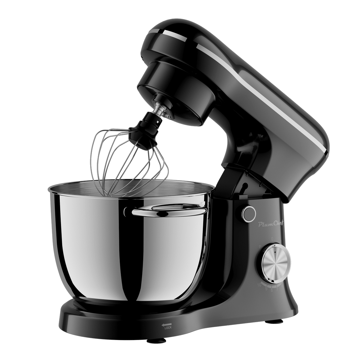 Electric Stand Mixer 5L, Planetary Food Mixer with Dough Hook, Beater & Whisk – Black
