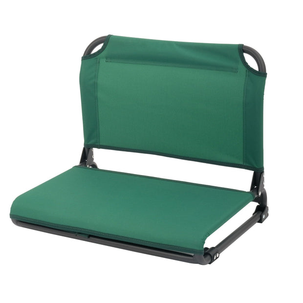 Portable Stadium Seat with Back Support – Foldable Bleacher Chair in Dark Green