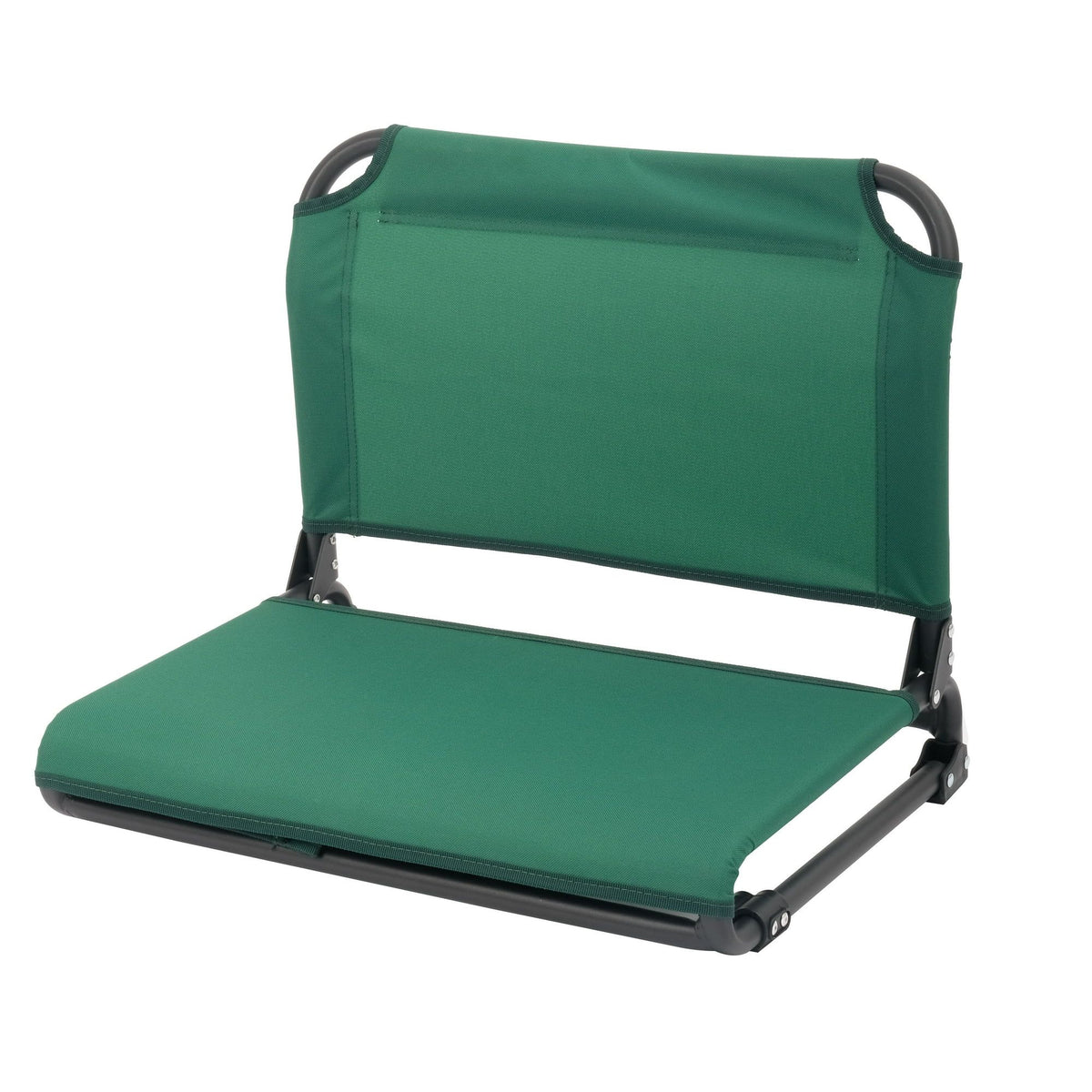 Portable Stadium Seat with Back Support – Foldable Bleacher Chair in Dark Green