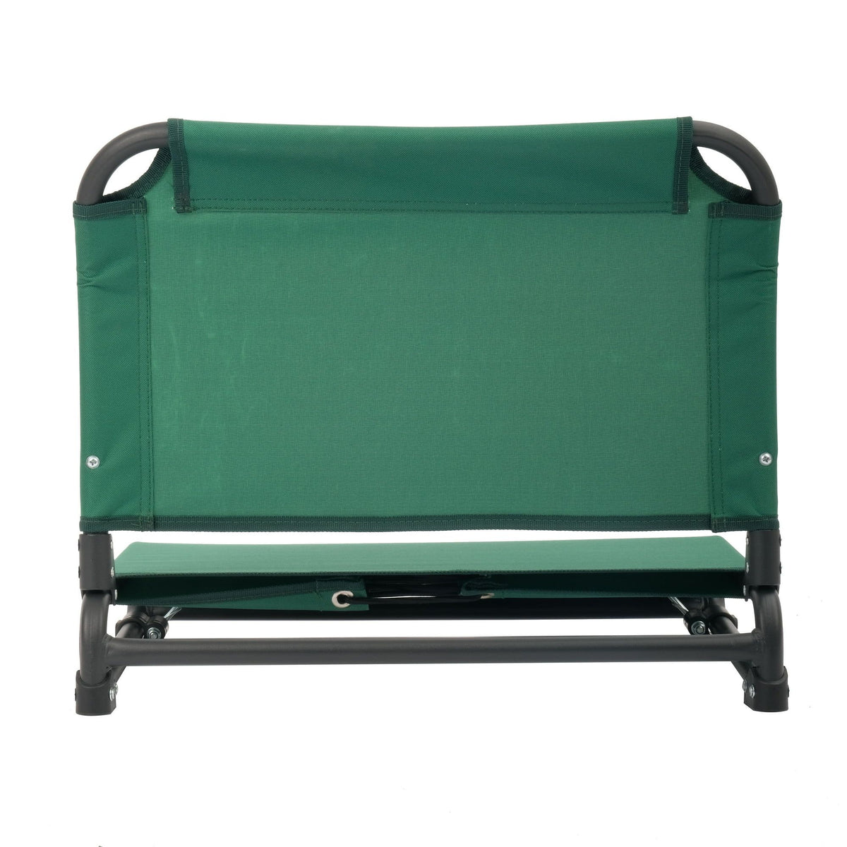 Portable Stadium Seat with Back Support – Foldable Bleacher Chair in Dark Green