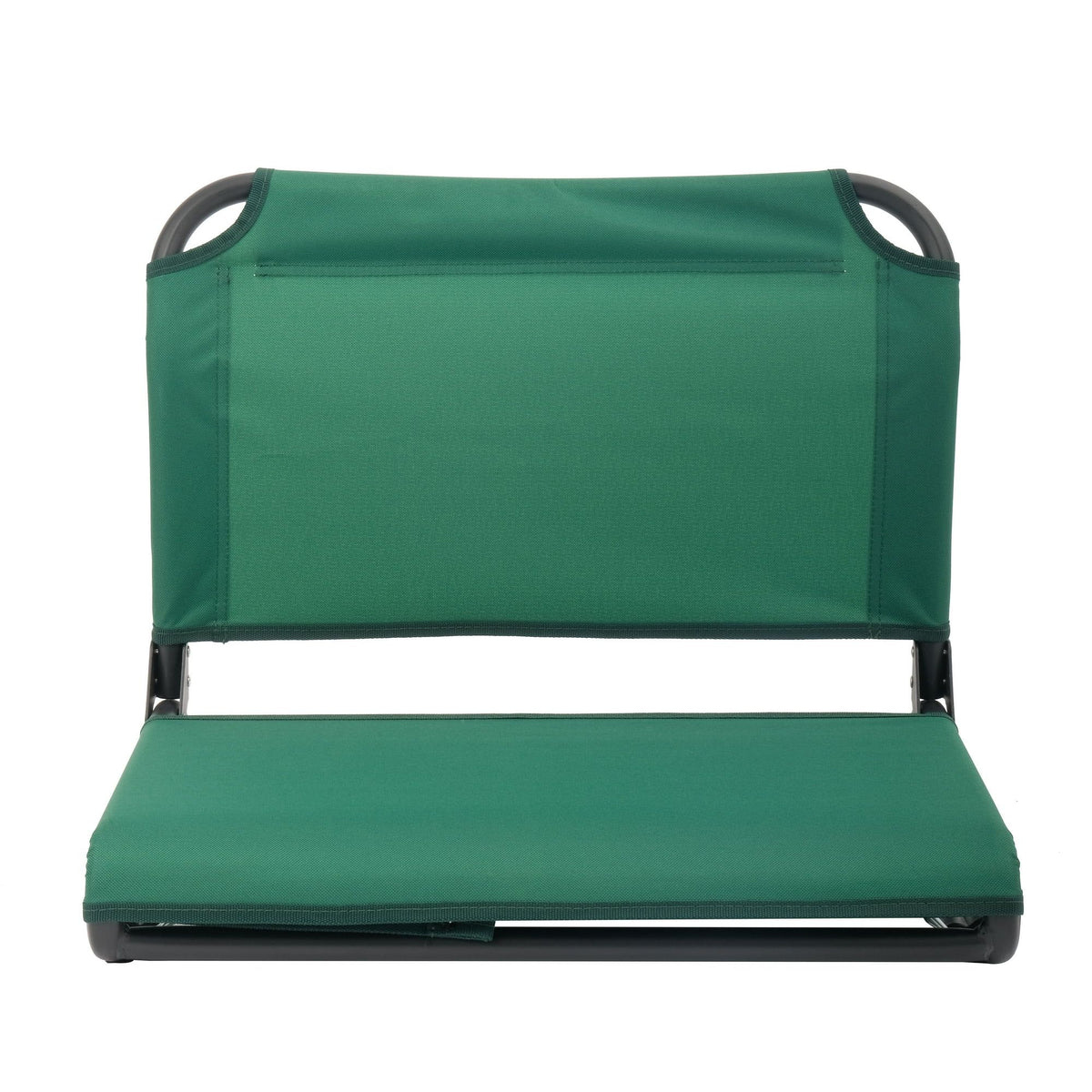 Portable Stadium Seat with Back Support – Foldable Bleacher Chair in Dark Green