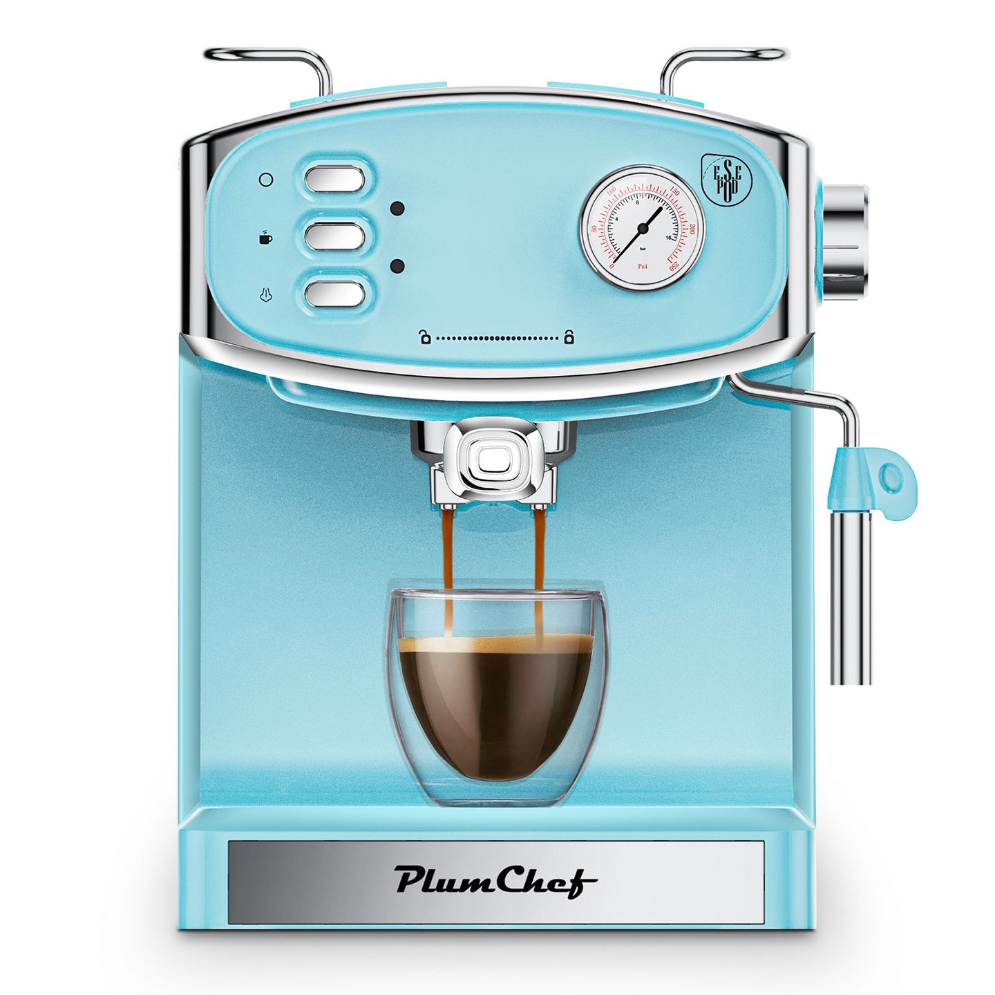 20 Bar Espresso Machine for home- Professional Compact Espresso Maker with Milk Frother Steam Wand, Pressure Gauge & 54oz Large Water Tank, Low Noise Fast Brewing for Cappuccino, Latte