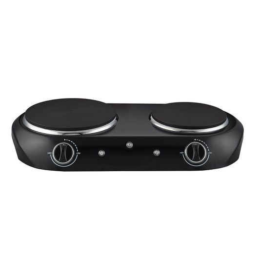 Double Burner, 1800 W, Black Electric Cooktop, 1 Each, Assembled Product
