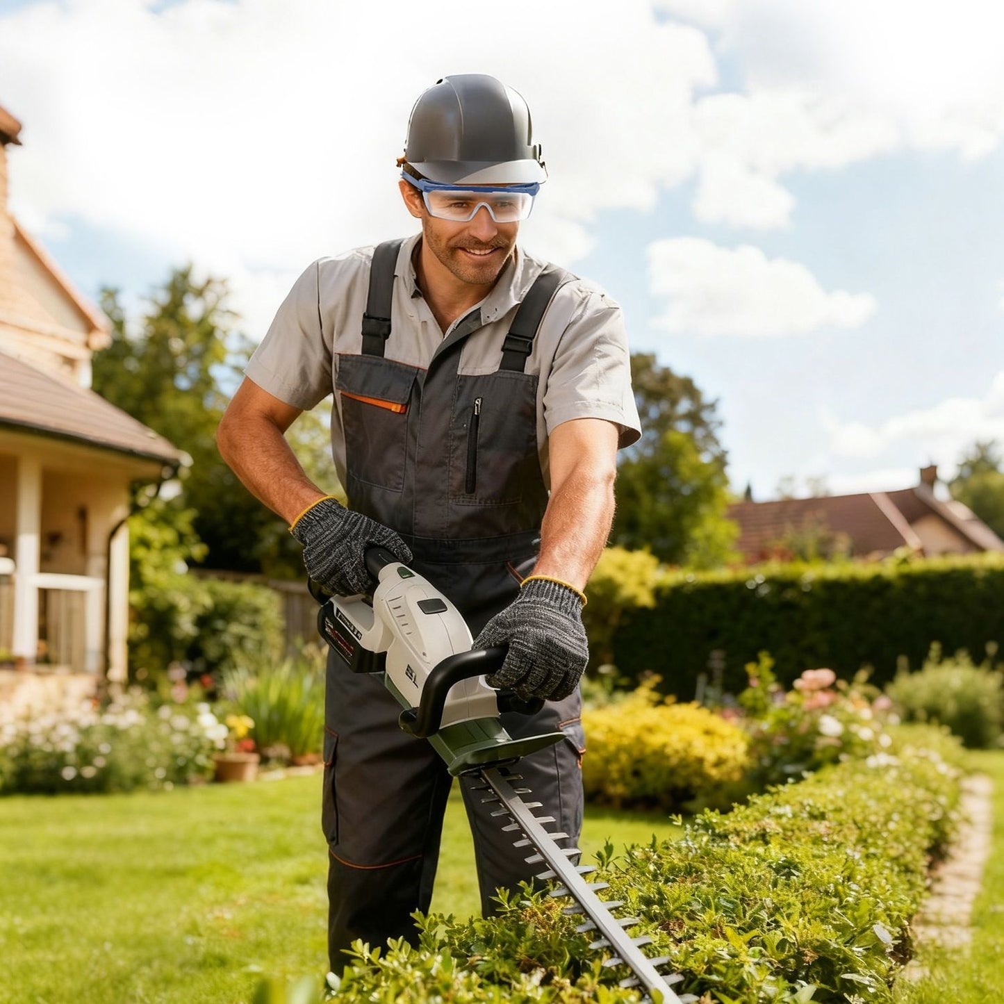 Cordless Hedge Trimmer, 0.6 in Cutting Capacity, Adjustable Handle, Rechargeable 2600mAh