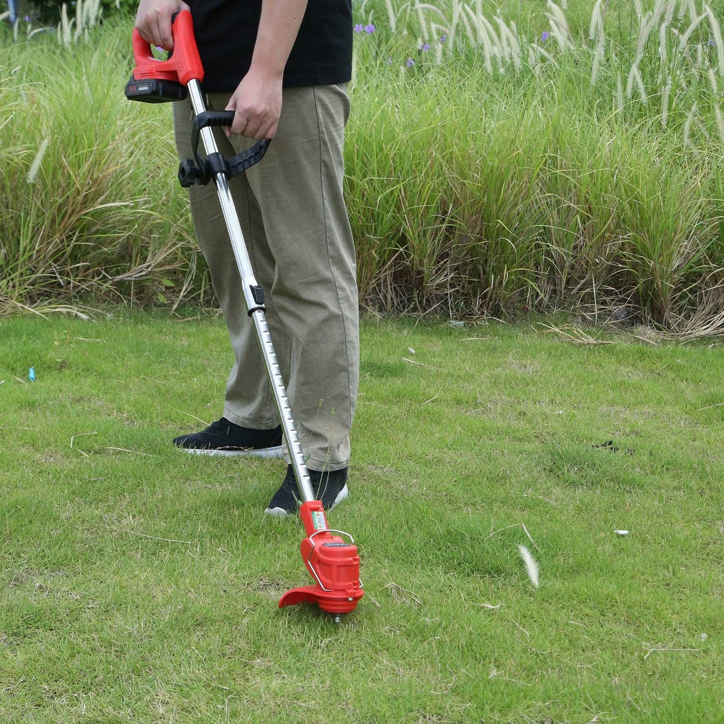 Cordless Weed Eater with 2 Batteries, 8000 RPM Electric Grass Trimmer & Edger