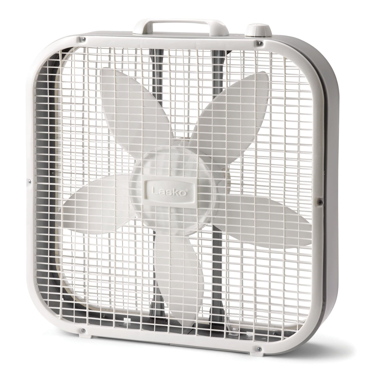 20” Classic Box Fan – 3-Speed, Weather-Resistant Motor, Portable Cooling Fan, 22.5” Height, White