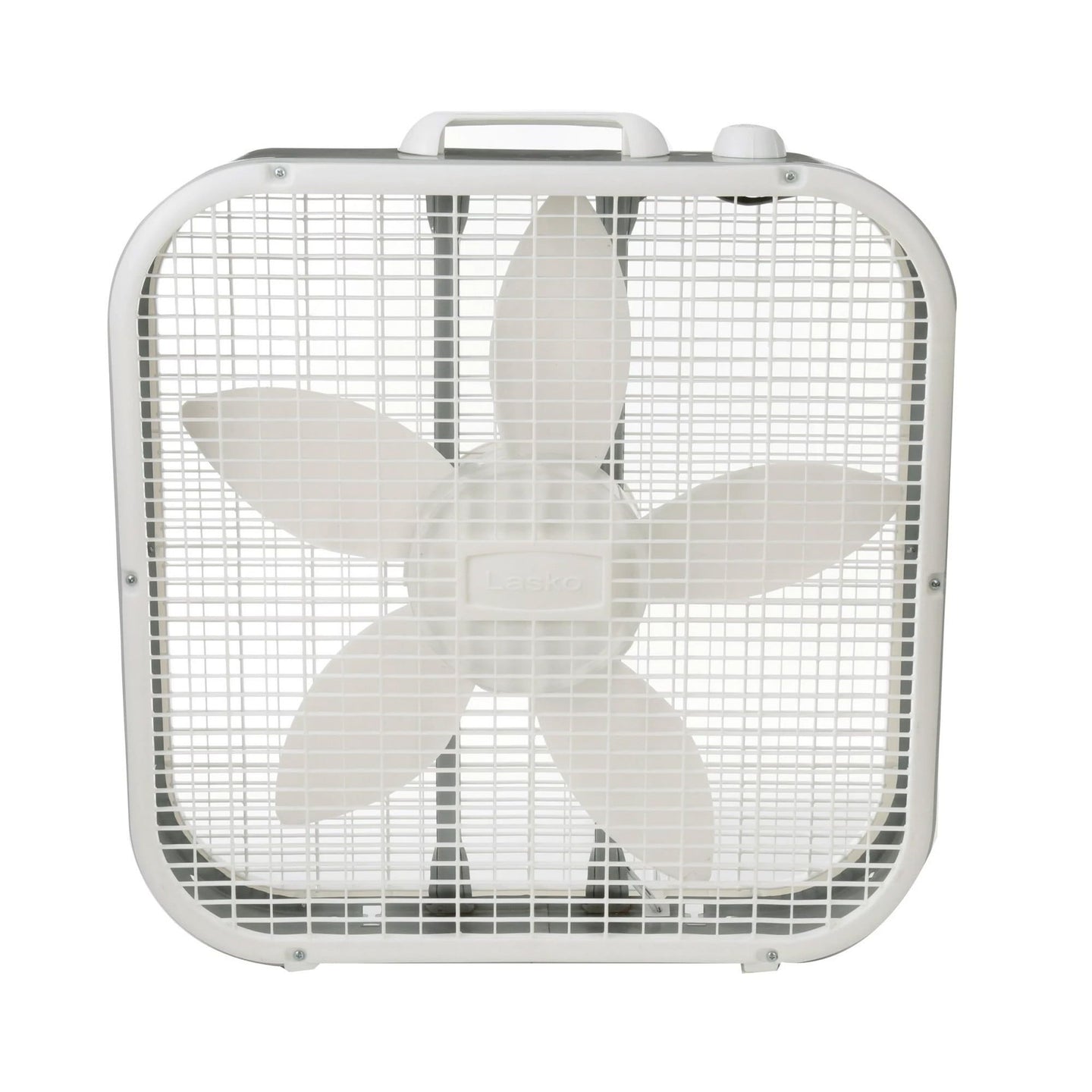 20” Classic Box Fan – 3-Speed, Weather-Resistant Motor, Portable Cooling Fan, 22.5” Height, White