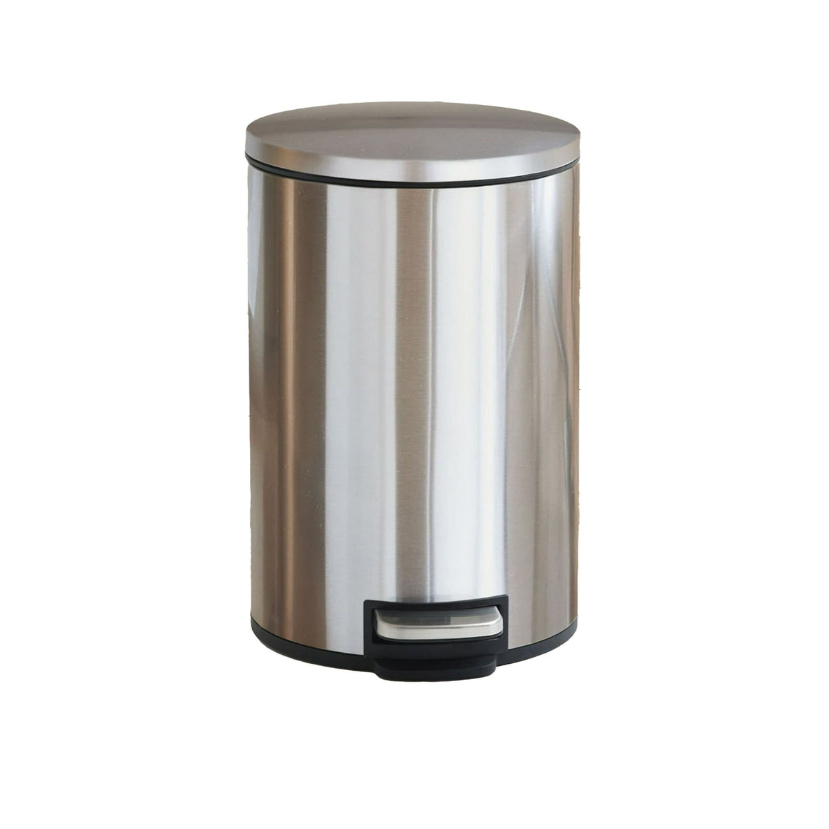 3.1 Gallon Stainless Steel Step Trash Can – Bathroom & Kitchen Garbage Bin, Silver