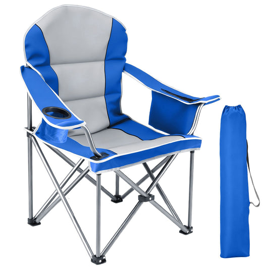 Oversized Heavy Duty Camping Chair with Cooler & Storage – 500lb Capacity
