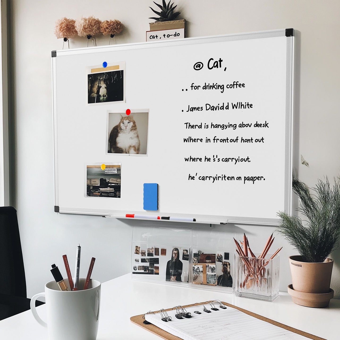 36x24" Magnetic Dry Erase Board - Silver Aluminum Frame Whiteboard