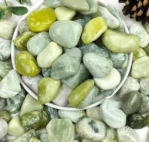 38 lbs White River Rocks, 2-3 inch Polished Pebbles - Versatile for indoor/outdoor use. Ideal for plant decor, vases, aquariums, and creating serene garden landscapes.