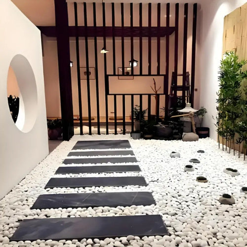 38 lbs White River Rocks, 2-3 inch Polished Pebbles - Versatile for indoor/outdoor use. Ideal for plant decor, vases, aquariums, and creating serene garden landscapes.