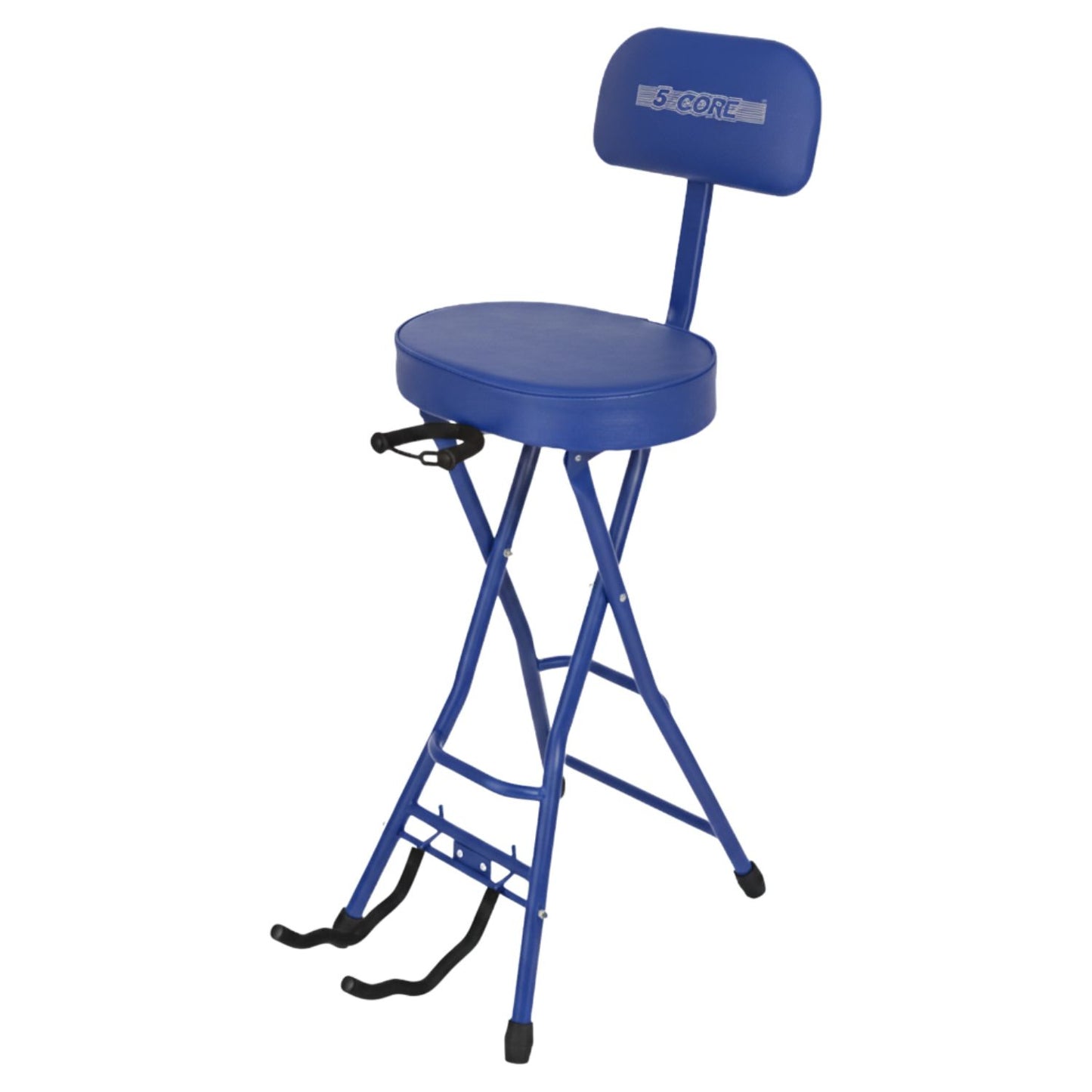 Padded Guitar Stool with Backrest, Built-in Stand & Footrest