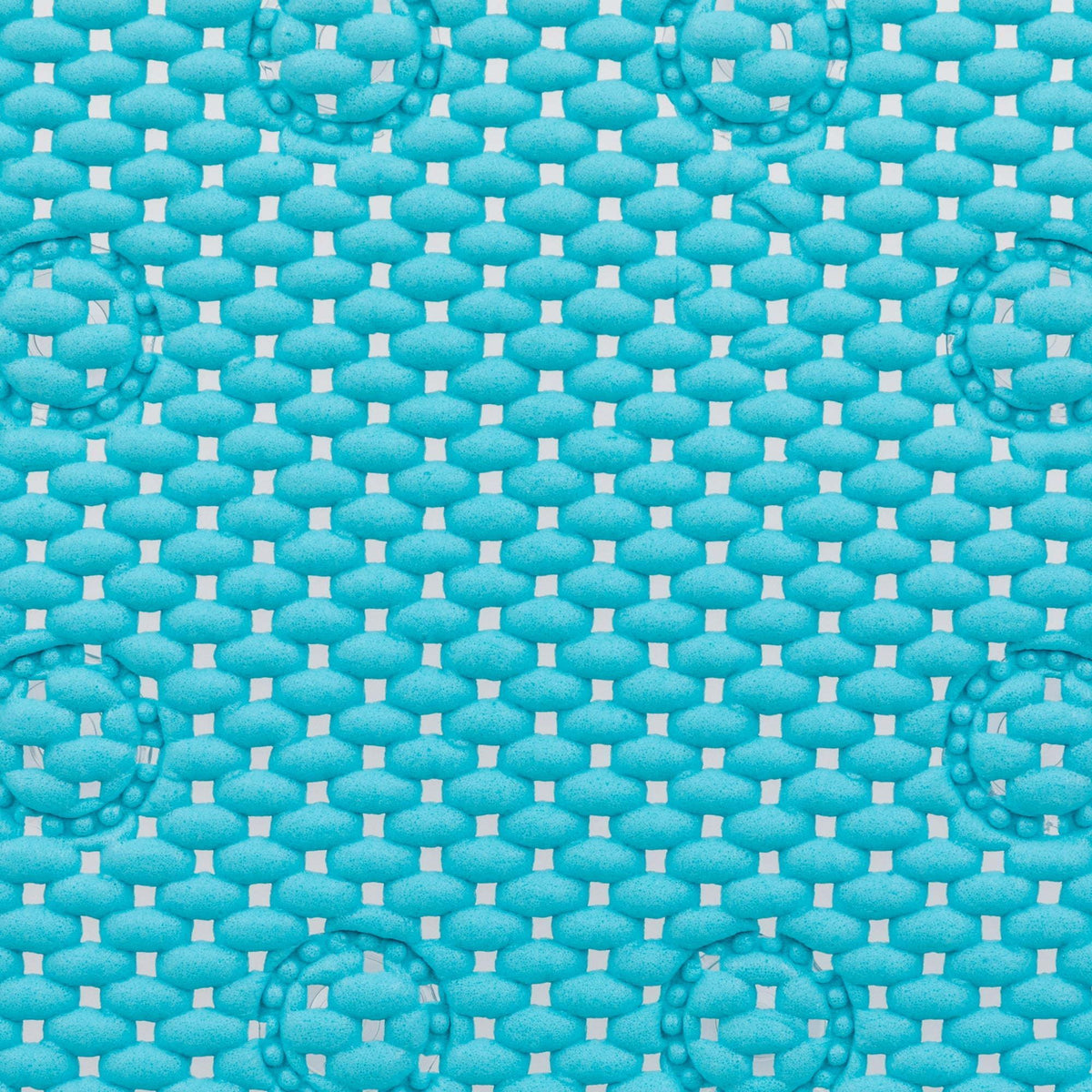 17" x 36" Blue Non-Slip Cushioned Bathtub Mat with Suction Cups