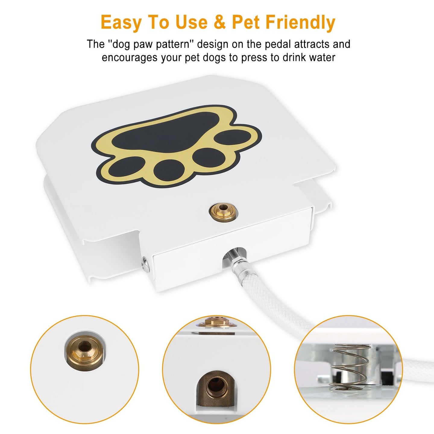 Step-On Outdoor Dog Water Fountain & Interactive Sprinkler