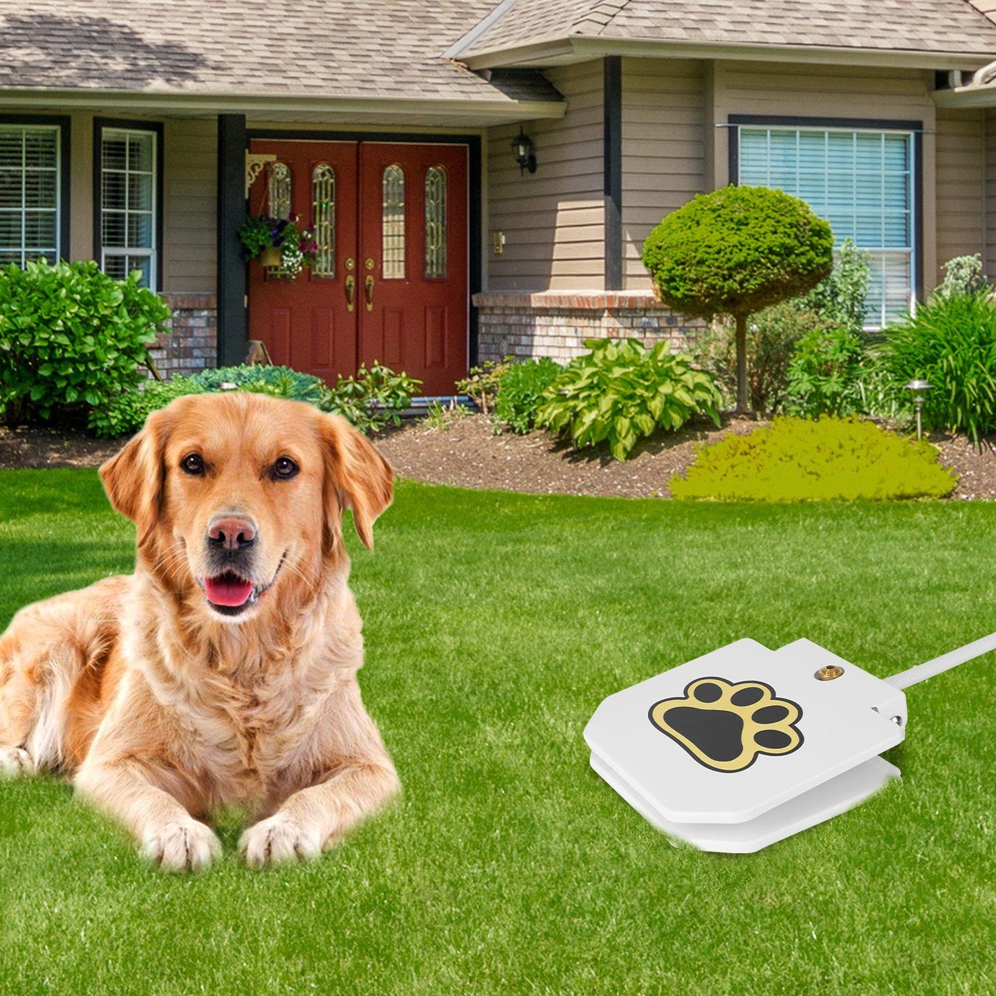 Step-On Outdoor Dog Water Fountain & Interactive Sprinkler