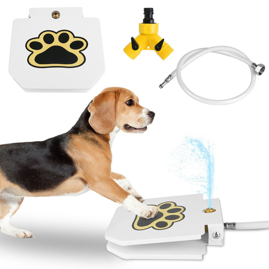 Step-On Outdoor Dog Water Fountain & Interactive Sprinkler