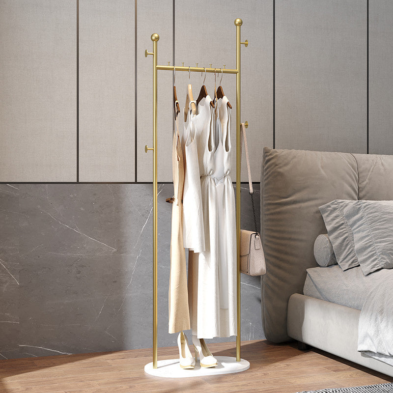 Clothing Rack, Golden Metal Freestanding Heavy Duty Clothes Rack with Marble Base, Multipurpose Garment Hanger for Bedroom, Hat, Scarf, Jacket,