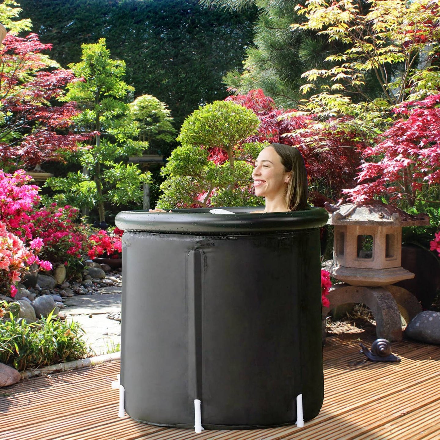 Portable 97-Gallon Insulated Ice Bath Tub for Athletes