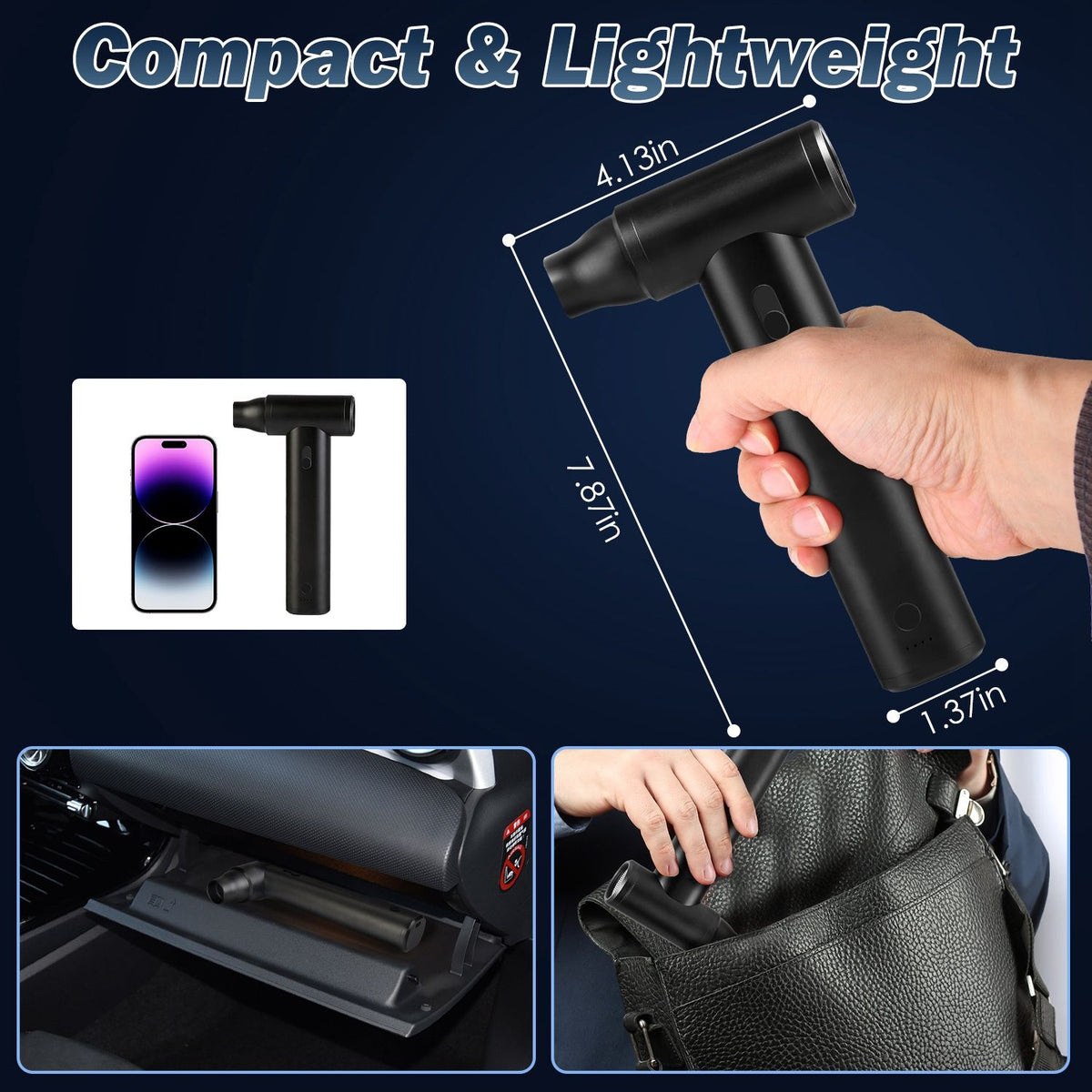 Cordless Air Duster 250000RPM for PC Keyboard & Electronics