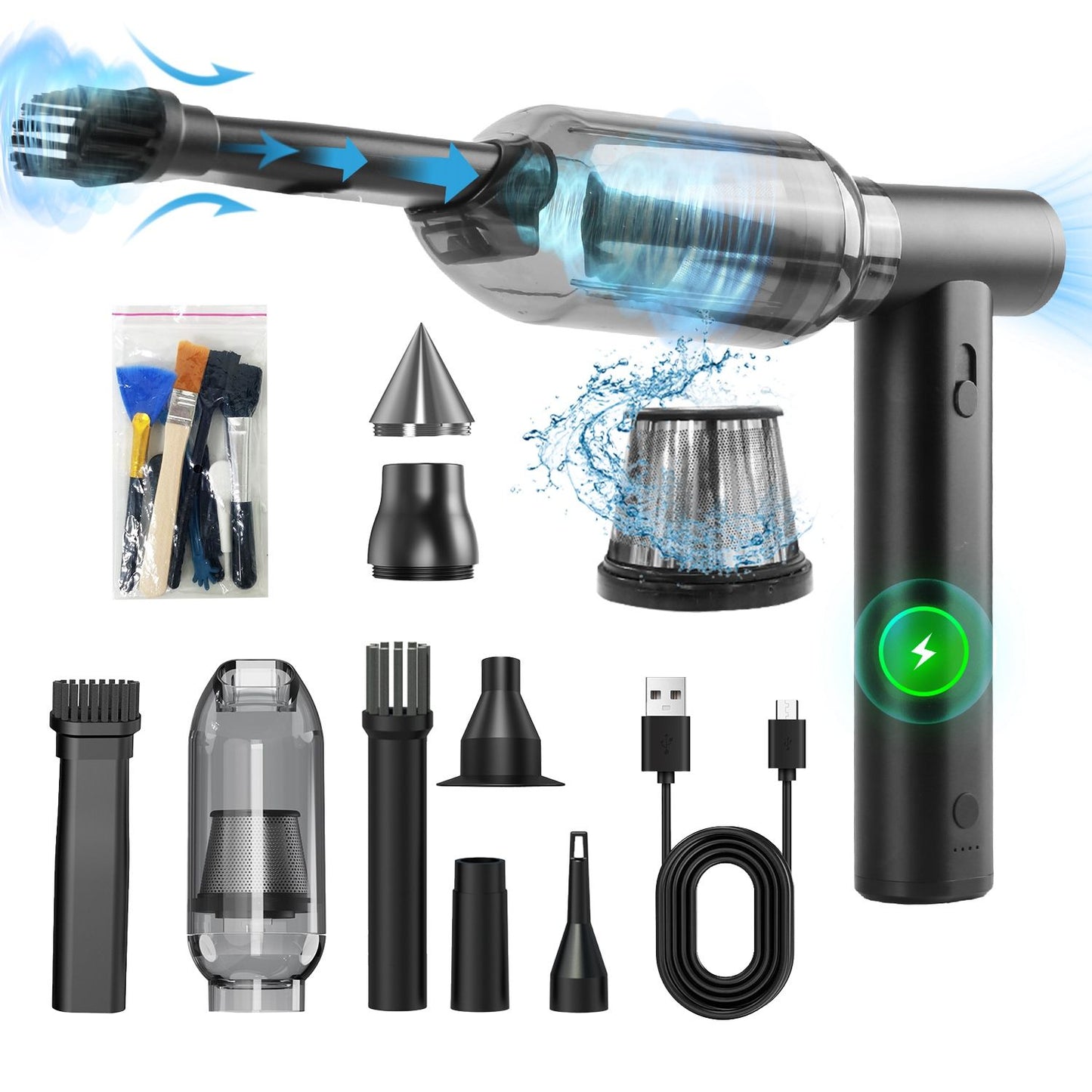 Cordless Air Duster 250000RPM for PC Keyboard & Electronics
