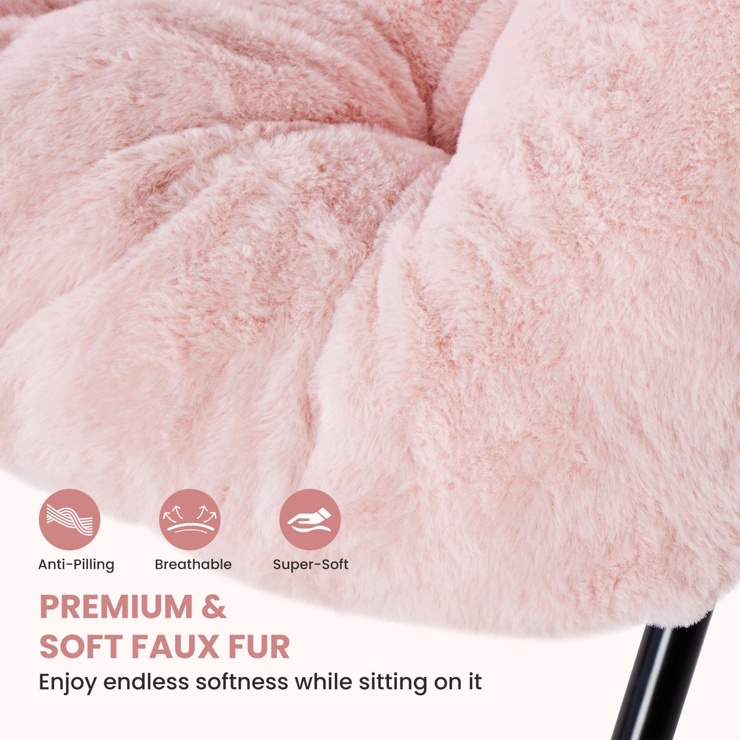 Comfy Chair for Adults, Soft Faux Fur Folding Lounge,Large Size Foldable
